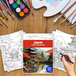 50 Beautiful Japan Printable Coloring Pages For Kids & Adults (INSTANT DOWNLOAD)