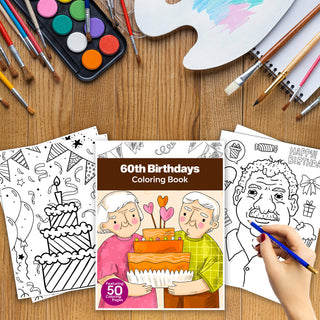 50 Diamond 60th Birthday Printable Coloring Pages For Kids & Adults (INSTANT DOWNLOAD)