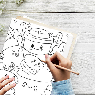 50 Adorable Kawaii Printable Coloring Pages For Kids & Adults (INSTANT DOWNLOAD)