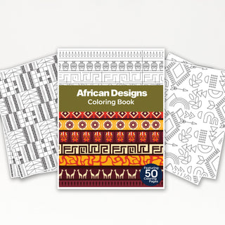 50 African Design Printable Coloring Pages For Kids & Adults (INSTANT DOWNLOAD)