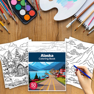 50 Majestic Alaska Printable Coloring Pages For Kids & Adults (INSTANT DOWNLOAD)