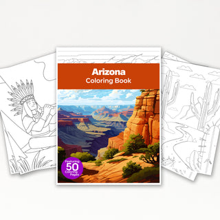 50 Stunning Arizona Printable Coloring Pages For Kids & Adults (INSTANT DOWNLOAD)