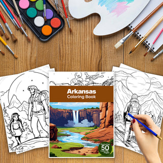 50 Enchanting Arkansas Printable Coloring Pages For Kids & Adults (INSTANT DOWNLOAD)