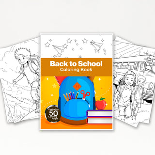 50 Back To School Printable Coloring Pages For Kids & Adults (INSTANT DOWNLOAD)