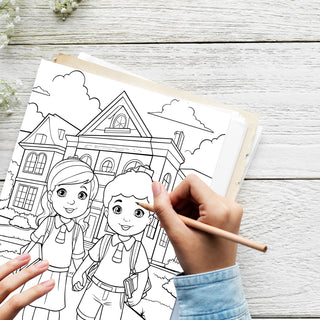 50 Back To School Printable Coloring Pages For Kids & Adults (INSTANT DOWNLOAD)