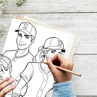50 Baseball Printable Coloring Pages For Kids & Adults (INSTANT DOWNLOAD)