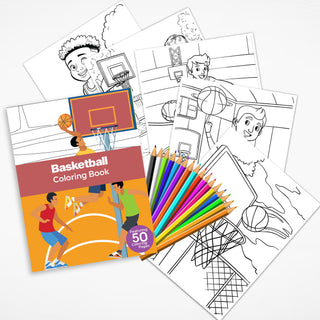 50 Slam Dunk Basketball Printable Coloring Pages For Kids & Adults (INSTANT DOWNLOAD)
