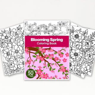 50 Delightful Spring Printable Coloring Pages For Kids & Adults (INSTANT DOWNLOAD)