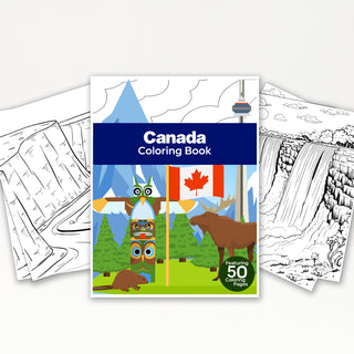 50 Amazing Canada Printable Coloring Book For Kids & Adults (INSTANT DOWNLOAD)