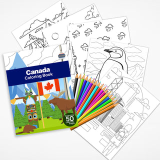 50 Amazing Canada Printable Coloring Book For Kids & Adults (INSTANT DOWNLOAD)