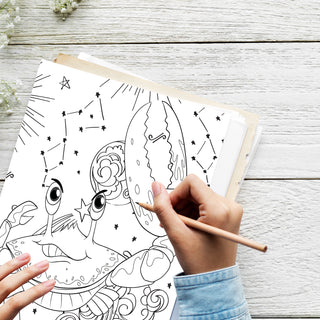 50 Classic Cancer Printable Coloring Pages For Adults & Kids (INSTANT DOWNLOAD)