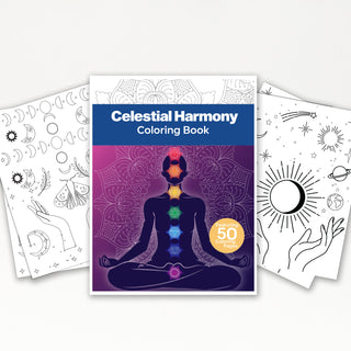 50 Celestial Harmony Printable Coloring Pages For Kids & Adults (INSTANT DOWNLOAD)