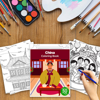 50 Best China Printable Coloring Pages For Kids & Adults (INSTANT DOWNLOAD)