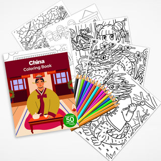 50 Best China Printable Coloring Pages For Kids & Adults (INSTANT DOWNLOAD)