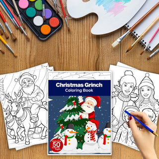 50 Whimsical Christmas Grinch Printable Coloring Pages For Kids & Adults (INSTANT DOWNLOAD)