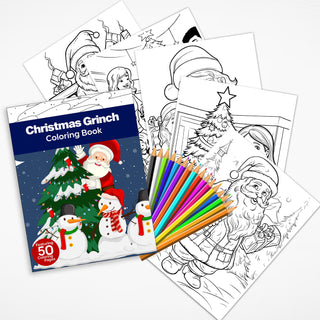 50 Whimsical Christmas Grinch Printable Coloring Pages For Kids & Adults (INSTANT DOWNLOAD)