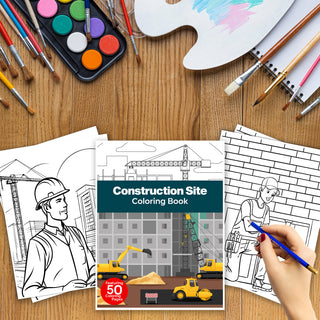 50 Construction Site Printable Coloring Pages For Kids & Adults (INSTANT DOWNLOAD)