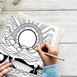 50 Radiant Country Summer Printable Coloring Pages For Kids & Adults (INSTANT DOWNLOAD)