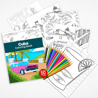 50 Best Cuba Printable Coloring Pages For Kids & Adults (INSTANT DOWNLOAD)