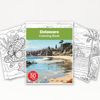 50 Delightful Delaware Printable Coloring Pages For Kids & Adults (INSTANT DOWNLOAD)