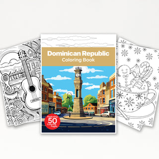 50 Best Dominican Republic Printable Coloring Pages For Kids & Adults (INSTANT DOWNLOAD)