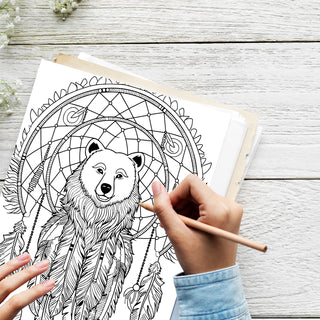 50 Dream Catcher Magic Printable Coloring Pages For Kids & Adults (INSTANT DOWNLOAD)