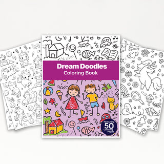 50 Dream Doodle Printable Coloring Pages For Kids & Adults (INSTANT DOWNLOAD)