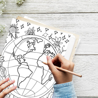 50 Earth Day Printable Coloring Pages For Kids & Adults (INSTANT DOWNLOAD)