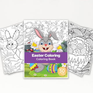 50 Easter Coloring Book Printable Coloring Pages For Kids & Adults (INSTANT DOWNLOAD)