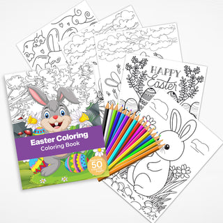 50 Easter Coloring Book Printable Coloring Pages For Kids & Adults (INSTANT DOWNLOAD)