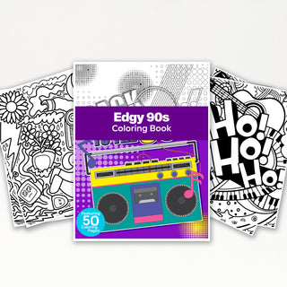 50 Edgy 90s Printable Coloring Pages For Kids & Adults (INSTANT DOWNLOAD)