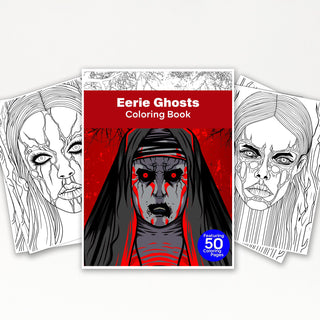 50 Eerie Ghost Printable Coloring Pages For Kids & Adults (INSTANT DOWNLOAD)