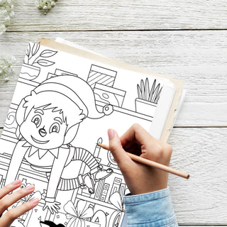 50 Elf On The Shelf Printable Coloring Pages For Kids & Adults (INSTANT DOWNLOAD)