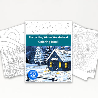 50 Enchanting Winter Wonderland Printable Coloring Pages For Kids & Adults (INSTANT DOWNLOAD)