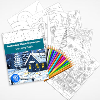 50 Enchanting Winter Wonderland Printable Coloring Pages For Kids & Adults (INSTANT DOWNLOAD)