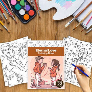 50 Eternal Love Printable Coloring Pages For Kids & Adults (INSTANT DOWNLOAD)