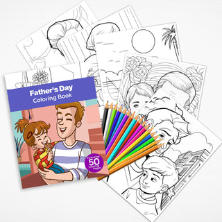 50 Father’s Day Printable Coloring Pages For Kids & Adults (INSTANT DOWNLOAD)