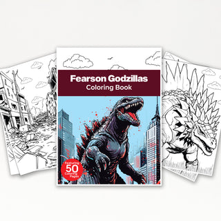 50 Godzilla Printable Coloring Pages For Kids & Adults (INSTANT DOWNLOAD)