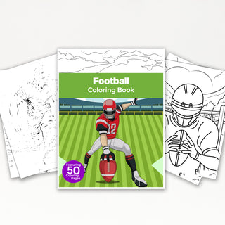 50 Football Printable Coloring Pages For Kids & Adults (INSTANT DOWNLOAD)