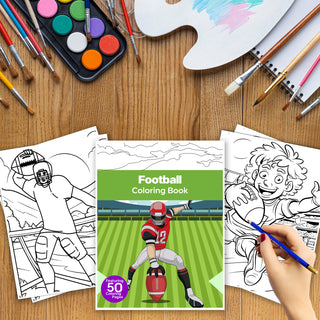 50 Football Printable Coloring Pages For Kids & Adults (INSTANT DOWNLOAD)