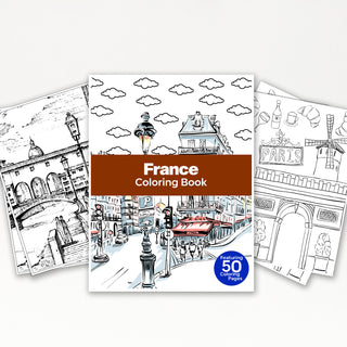 50 Mesmerizing France Printable Coloring Pages For Kids & Adults (INSTANT DOWNLOAD)