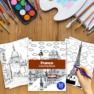 50 Mesmerizing France Printable Coloring Pages For Kids & Adults (INSTANT DOWNLOAD)