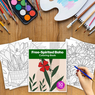 50 Free-Spirited Boho Printable Coloring Pages For Kids & Adults (INSTANT DOWNLOAD)