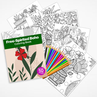 50 Free-Spirited Boho Printable Coloring Pages For Kids & Adults (INSTANT DOWNLOAD)