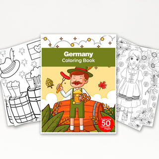 50 Amazing Germany Printable Coloring Pages For Kids & Adults (INSTANT DOWNLOAD)