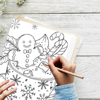 50 Gingerbread Cookie Printable Coloring Pages For Kids & Adults (INSTANT DOWNLOAD)