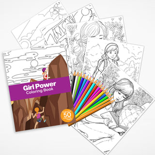 50 Girl Power Printable Coloring Pages For Kids & Adults (INSTANT DOWNLOAD)