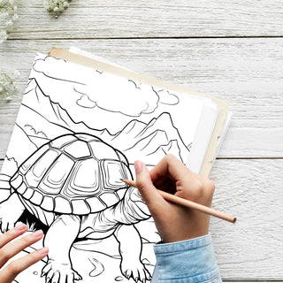 50 Graceful Sea Turtle Printable Coloring Pages For Kids & Adults (INSTANT DOWNLOAD)