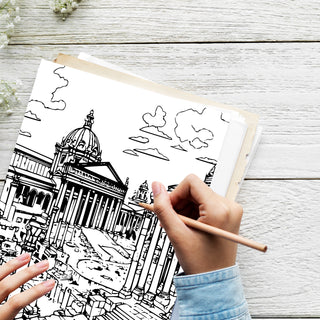 50 Beautiful Greece Printable Coloring Pages For Kids & Adults (INSTANT DOWNLOAD)