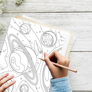 50 Harmonious Abstract Cosmos Printable Coloring Pages For Kids And Adults (INSTANT DOWNLOAD)